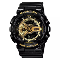 CASIO Jam Tangan Pria Casio G-Shock GA-110GB-1AER Black And Gold Series Digital Analog Dial Black Re