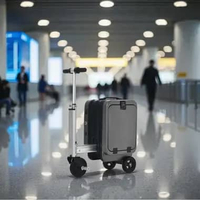 JATURN Koper Skuter Elektrik Kabin Airwheel Style Luggage 20 Inch - SL01 Biru Tua