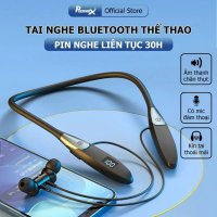 Tai nghe Bluetooth Poermax BT116 quàng cổ không dây micro chống ồn, âm thanh chân thực, pin 30h