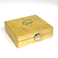 【文具通】木質 木製 印章盒 內隔板為塑膠製 約23.8x20.9x7.3cm 大 K4050002