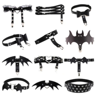 Sexy Women Elastic Leather Leg Ring Garter Belt Punk Thigh Ring Bondage Harness Suspender Strap Garters Sex Toys Adult Products