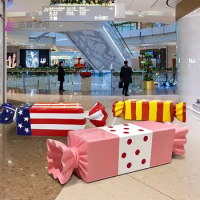 Customized fiberglass leisure chairs, candy chairs, school kindergartens, shopping malls, chairs, be