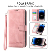 Skin Feel Flip Leather Phone Case For VIVO Y15S 2021 Y72 Y77 Y35 V25 V21 Y21 2021 5G 2022 Wallet Card Cover Strap Coque