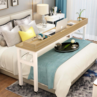 跨床桌新款摺疊桌辦公桌簡易電腦桌寫字台臥室可行動懶人床邊桌子