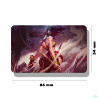 Skin Akali in trên Card nhựa PVC cứng cáp bền màu