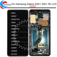 OLED 6.7" For Samsung Galaxy S20 Plus G985 G986 LCD Display Touch Screen With Frame For Samsung S20+ 5G G985F/DS G986B LCD
