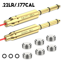 2025 22LR/.177Cal Red  Bore Sight with 6 Batteries Rubber Ring End Barrel Bore Sighter for Scope Sig