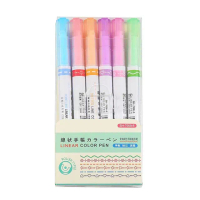 【178SHOP】造型曲線筆 六入組(手帳裝飾筆 花型輪廓筆 裝飾曲線筆 手帳筆 輪廓筆 花邊筆 重點筆 曲線筆)