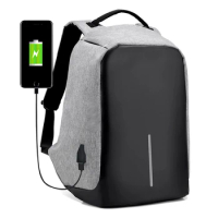 15.6-inch Backpack for Men's Business Travel Anti-theft Computer Bag, Waterproof USB Charging Anti-theft Backpack