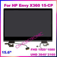 L25821-001 L23792-001 15.6'' For HP Envy x360 15-cp 15-cp0704nz 15-cp0599na LCD Touch Screen Digitizer Full Assembly With Hinges