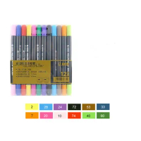 1PC Dual Tip Soft Head Brush Marker Pens Fineliner Pens Watercolor Drawing Marker