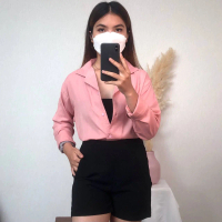 Sagi Wholesale - Korean Oversized Basic Shirt - Pink