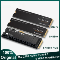 Western Digital WD_BLACK SSD NVMe Internal Gaming SSD Solid State Drive SN770 SN850X Gen4 PCIe M.2 2280 3D NAND for PC PS5 SSD