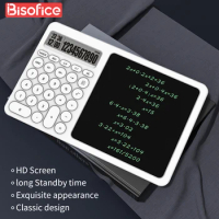 Desktop Calculator Digital Calculator Writing Tablet Time Function LCD Display with Erasable Handwri