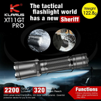 【錸特光電】KLARUS XT11GT Pro 2200流明 戰術手電筒 USB-C充電 警用 爆閃一鍵極亮 尾按雙開關