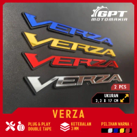 VERZA EMBLEM AKRILIK TIMBUL APPLE BUKAN STICKER VARIASI MOBIL MOTOR PEREKAT