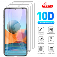 4Pcs Full Cover Protective Glass For Xiaomi Redmi Note 10 Pro Screen Protector For Xaomi Readmi Note10 10s 9T 8 9C Nfc 4G Or 5G