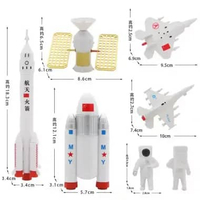 Topper Astronot Luar Angkasa Roket Set 7