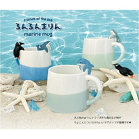 【日本DECOLE】海洋系列馬克杯 海䐁、鯨鯊、企鵝 馬克杯