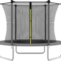8 FT, 10 FT, 12 FT Trampoline for Kids, Trampoline with Enclosure Net, Recreational Outdoor Trampoline, ASTM Approved