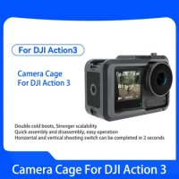Metal Camera Cage Protection Frame for DJI Osmo Action3 Anti-fall Wear Resistance Rabbit Cage for DJI Action 3 Accessories