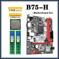 B75-H MicroATX PC Motherboard Kit Processor I5 3570 LGA 1155 Set With 2*8GB=16GB 1600Mhz DDR3 PC RAM NVME M.2 USB3.0 SATA3.0