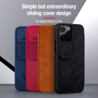 For iPhone 13 Pro Max Nillkin Qin Leather Flip Cover Slide Camera Lens Protection Case For iPhone 13 Pro Book Case