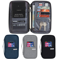 Leslie 雙外層口袋護照包 機票手機收納 三拉鍊袋大容量 出國護照證件夾 旅遊收納包 SIM卡 記憶卡 筆