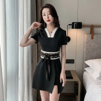 Hotel Front Desk Workwear Flight Attendant Uniform Retro Sexy Foot Bath Foot Therapy Technician Work