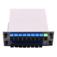 Free Shipping 1:8 Fiber Optical PLC Splitter SC/UPC 1x8 LGX Box Cassette Card Inserting PLC splitter Module