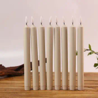 120pcs Realistic 3D Wick Window Timer Candles Remote controlled Flameless Flickering LED Taper Candle light Battery operated