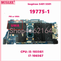 19775-1 With i5-1035G1 i7-1065G7 CPU UMA or PM Laptop Motherboard For Dell Inspiron 5401 5501 Vostro5401 5501 Mainboard