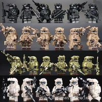 Brick Building Block Minifigure Police SWAT Team - Desert Wolf Commando - Snow Commando Mainan Eduka