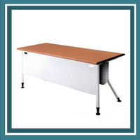 【必購網OA辦公傢俱】KRW-127H 白桌腳+紅櫸木桌板 辦公桌 會議桌