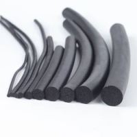 O Type Sealing Strip Round Sealing Cylindrical Sponge Strip Sound Proofing Dustproof solid Foamed Rubber Gaskets EPDM Seal Strip