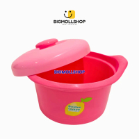 Mangkok Makan Anak Tutup Plastik Pink 500ml Golden Lemon BTBK-190 Kicthenware