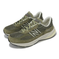 【NEW BALANCE】休閒鞋 990 V6 男鞋 女鞋 軍綠 米白 美製 拼接 麂皮 緩衝 經典 NB(U990TB6-D)
