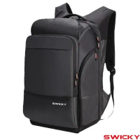 SWICKY~ 輕量型男多功能電腦後背包(黑)