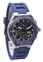 Timberland Watch Timberland - Jam Tangan Chronograph Pria - Black - Blue Rubber Strap - TDWQ2231201