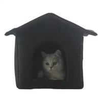Outdoor Dog House Outdoor Cat Houses For Cats Small Dog House Cat House With Water Resistant Oxford Cloth Roof Four Season Pet