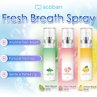 【Buy 2 Free 2 Promo】SCOBAN Peach & Mint Mouth Spray – Instant Fresh Breath, Remove Bad Breath Fast –