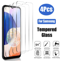 4PCS Tempered Glass For Samsung Galaxy A14 A34 A54 A24 A74 A53 A73 S23FE 5G Screen Protector on Samsung A12 A22 A32 5G A52 Glass