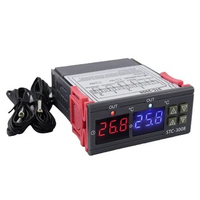 STC3008 Dual Digital Temperature Controller Two Relay Output 12V 220V Thermoregulator Thermostat With Heater Cooler STC-3008