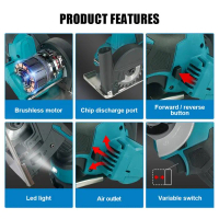 COD - Kamolee 3-inch Brushless Circular Saw Tile Cutting Machine (Compatible With Makita/JLD Battery