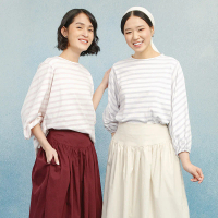 HijabChic Danish Top - Baju Blouse Stripe Casual Simple Daily Katun Lembut Nyaman Adem Oversize