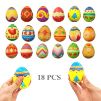18pcs Decompression Slow Re Bound Toys Easter Eg G Set Decompression Toys Fidget Toys Antistress Kids Toys Funny Squishy Toys