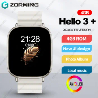 Hello Watch 3 Plus AMOLED Smart Watch Men Women Always-on Display NFC Compass Smartwatch 4GB ROM Photo Album for Android IOS New