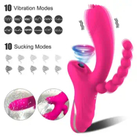3 in 1 tongue licking vacuum stimulator clit sucker dildo vibrator for women clitoris g spot
