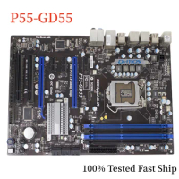 For MSI P55-GD55 Motherboard P55 16GB LGA 1156 DDR3 ATX Mainboard 100% Tested Fast Ship