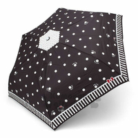 小禮堂 Hello Kitty 變色折疊雨陽傘《黑.愛心滿版》雨傘.折傘.雨具